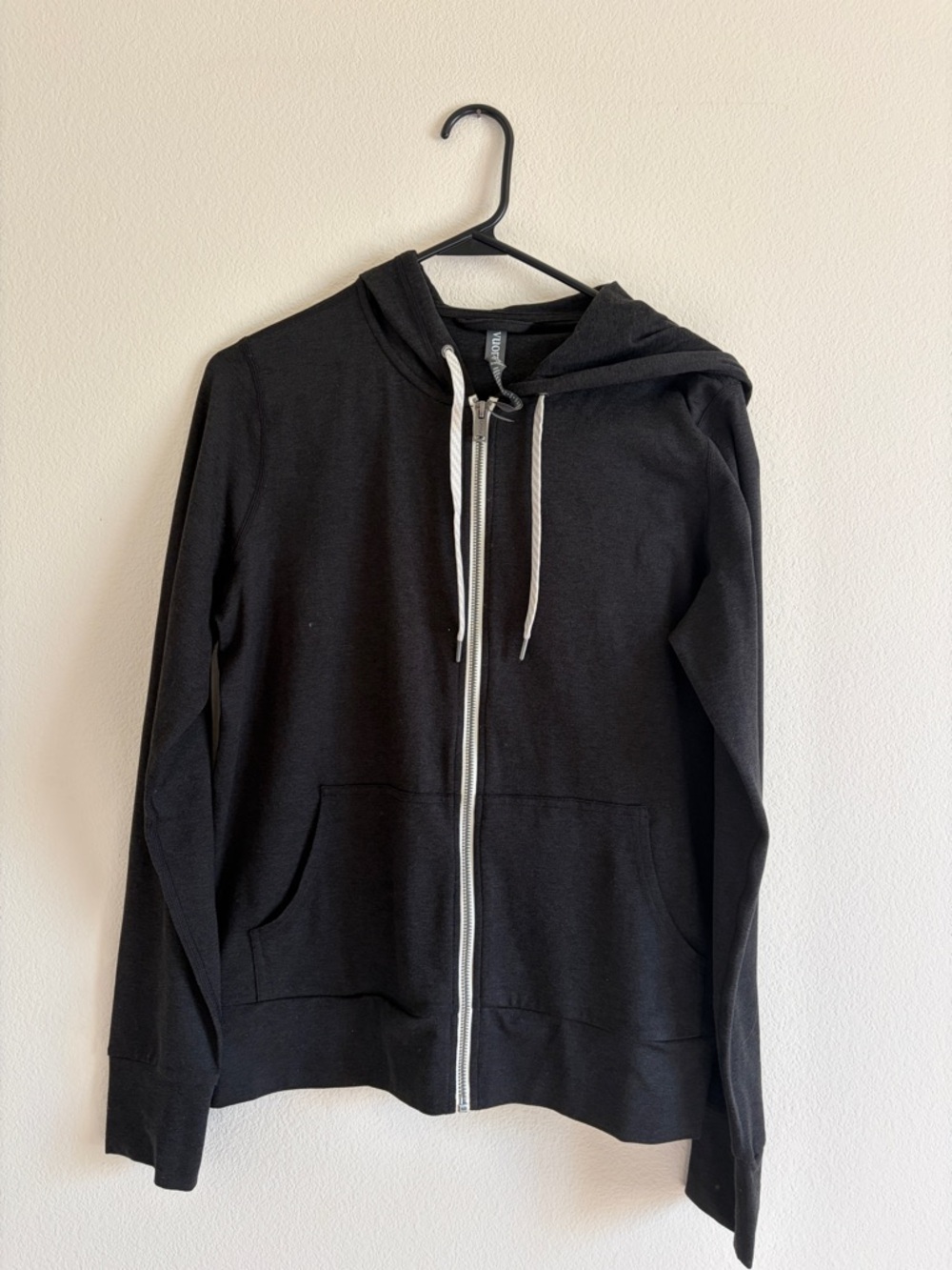 Vuori Black Hoodie with White Trim